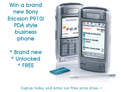 Signup today and enter our free prize draw..!
